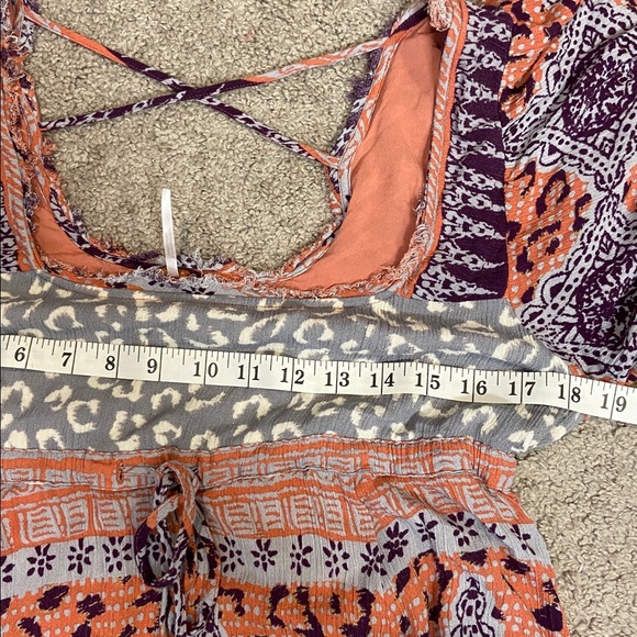 Free People Bohemian flare sleeve Multicolor Women's dress S - Picture 6 of 7